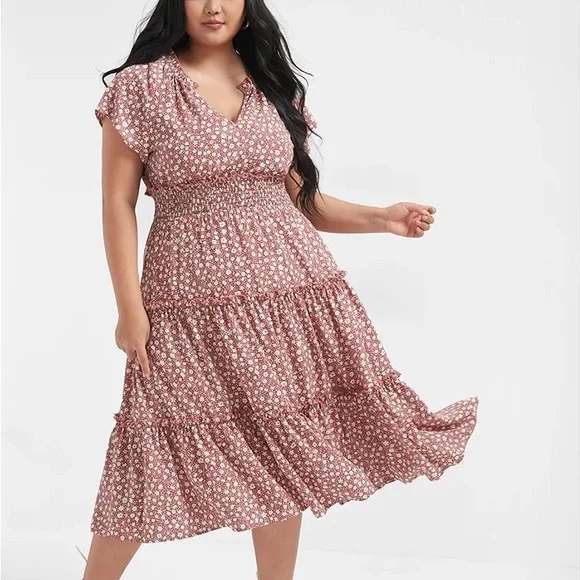 Floral fringe dress 💜 - Picture 3 of 6